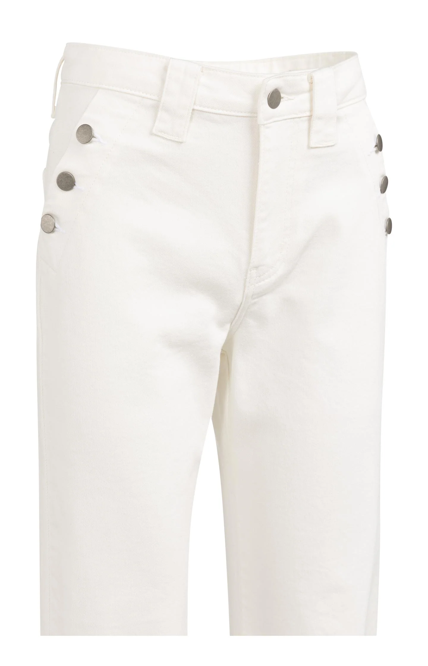Wide leg denim trousers with button details (L34) - Image 3