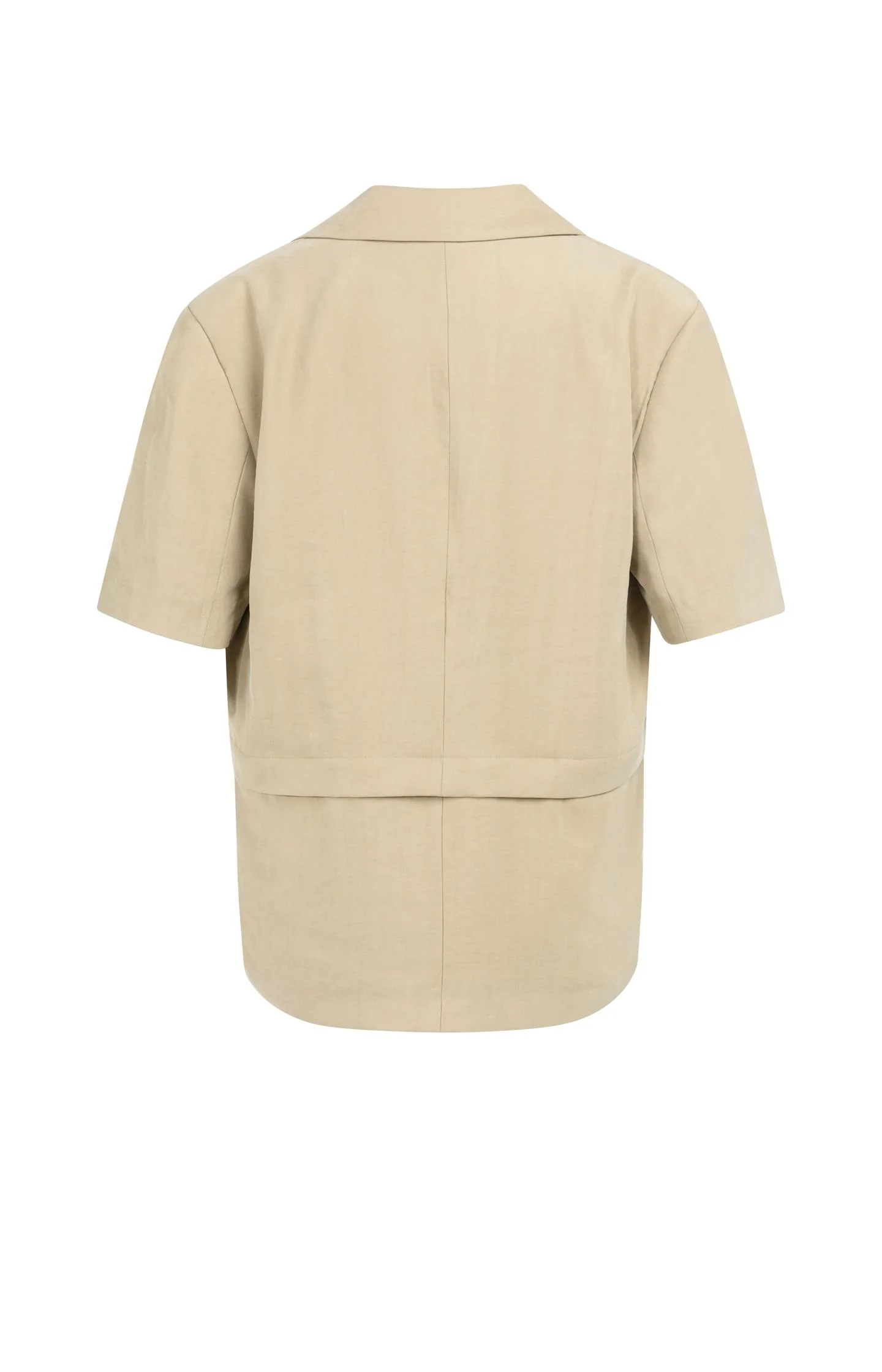 Woven blazer with short sleeves and detachable zip hem - Image 10