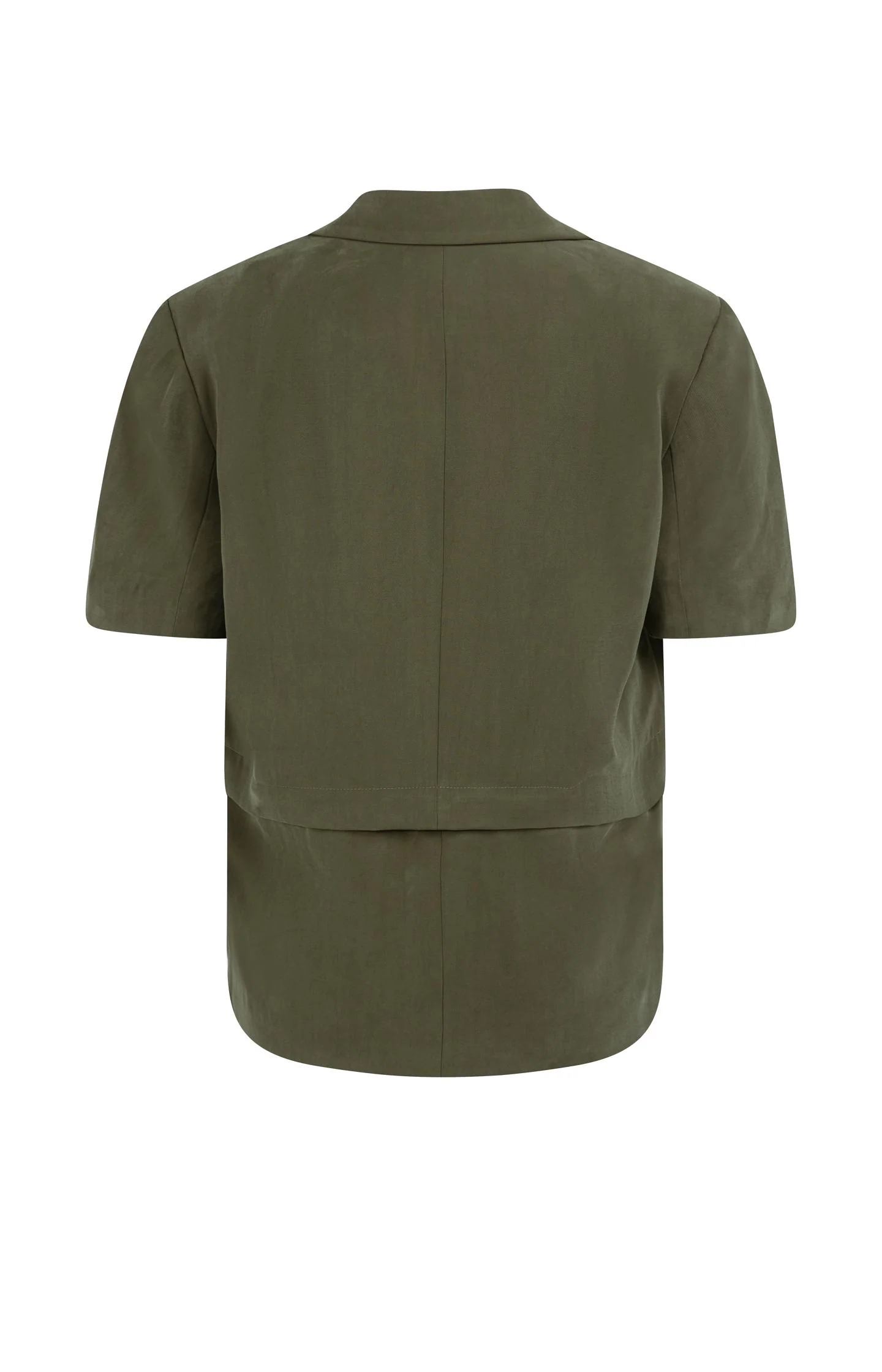 Woven blazer with short sleeves and detachable zip hem - Image 12