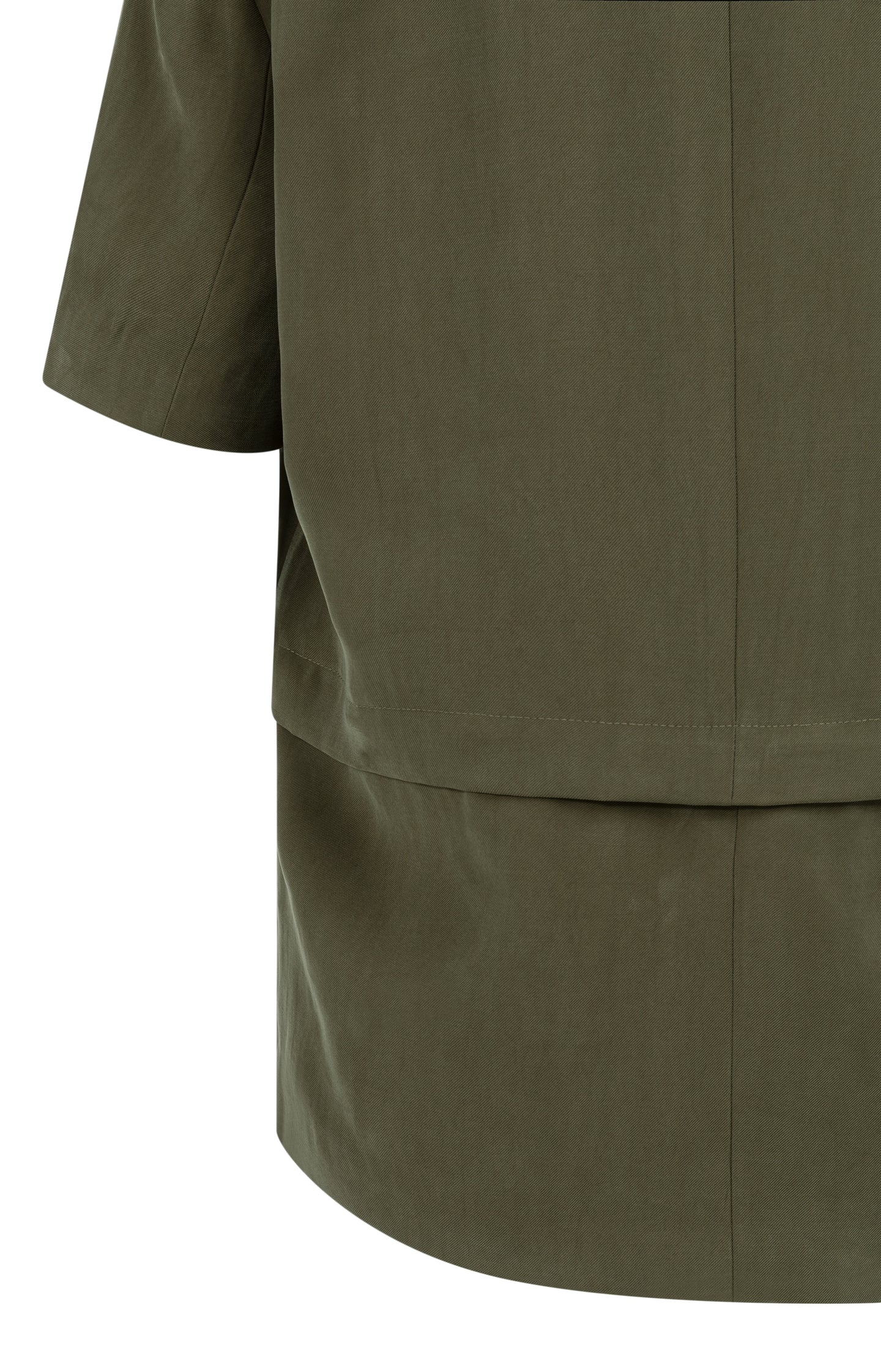 Woven blazer with short sleeves and detachable zip hem - Image 13