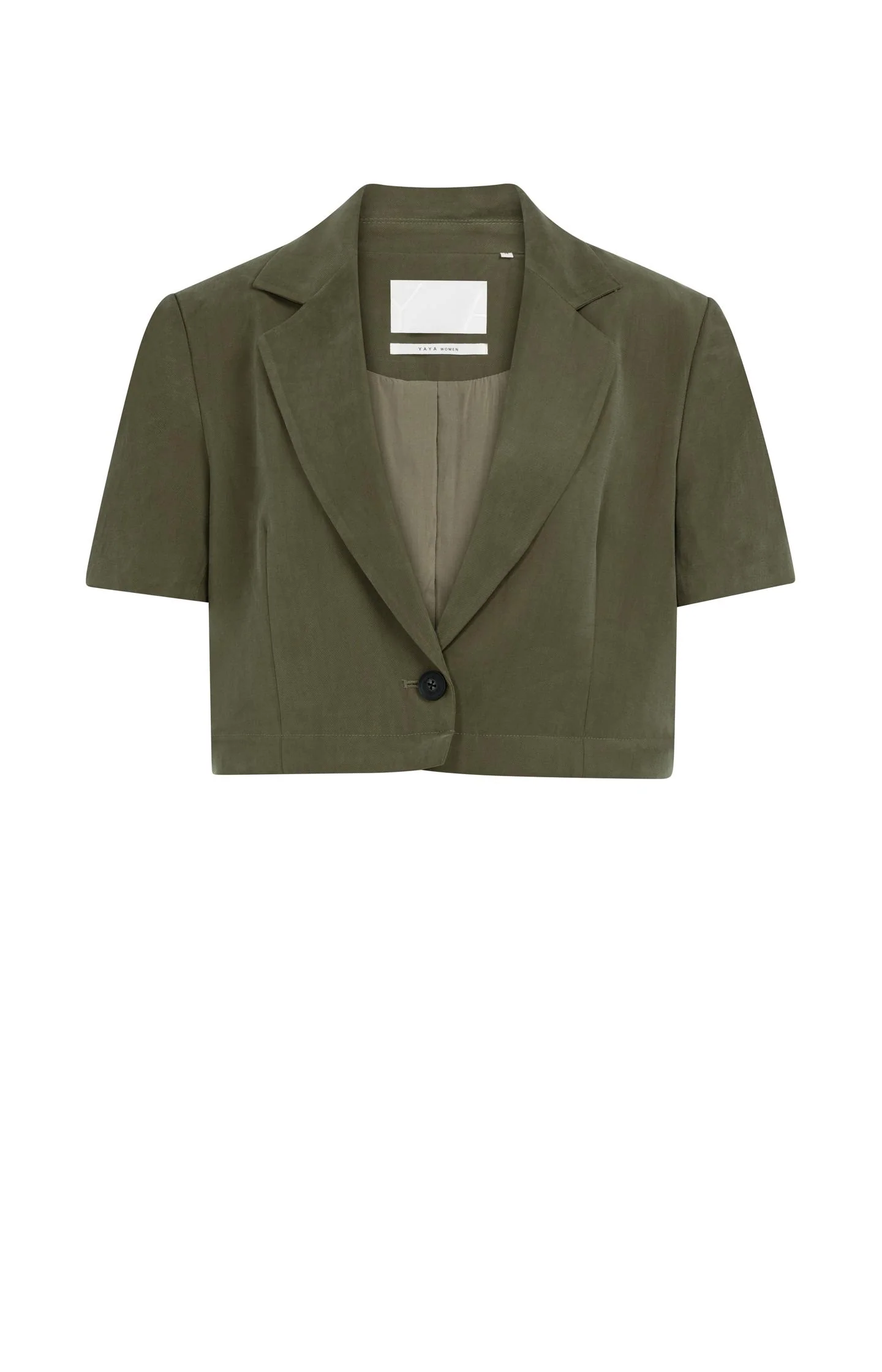 Woven blazer with short sleeves and detachable zip hem - Image 3