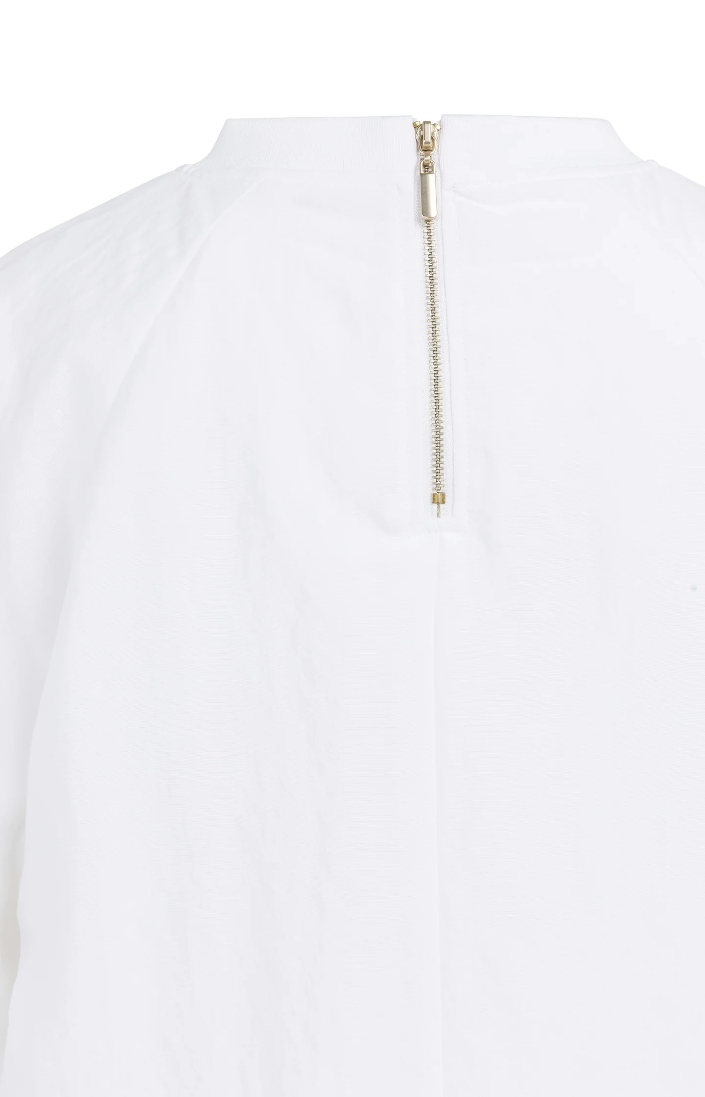 Woven T-shirt with balloon sleeves and zip - Image 12