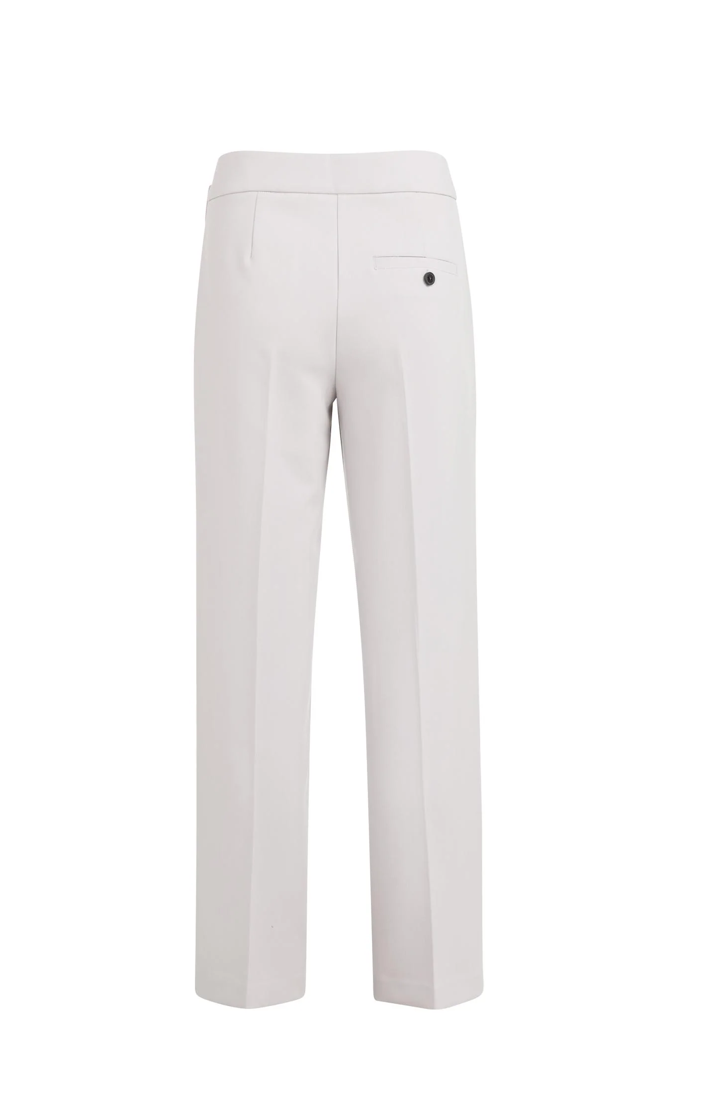 Woven trousers with asymmetrical waistband and straight fit - Grey - Image 7
