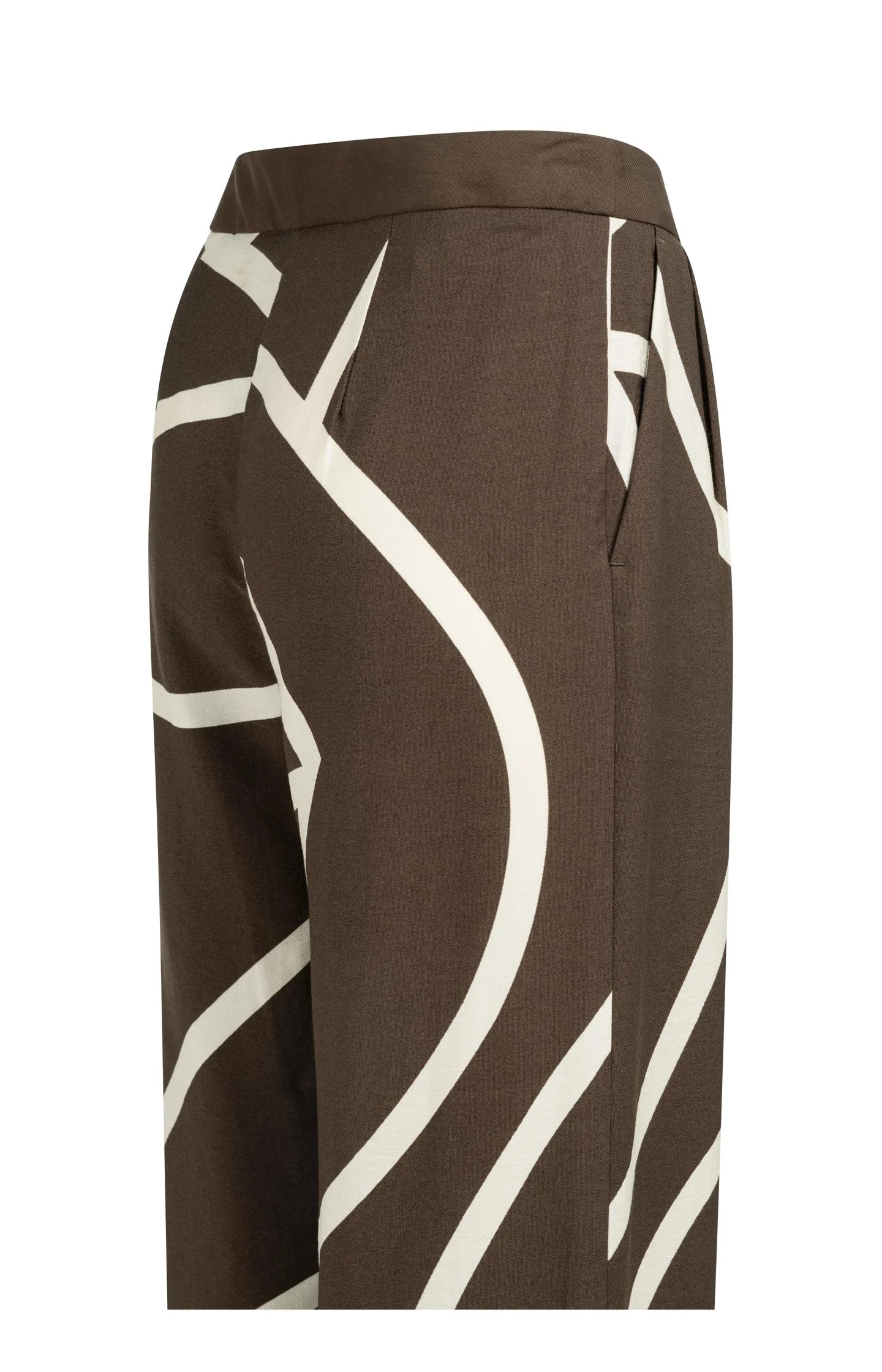 Woven trousers with wide legs and print - Image 12