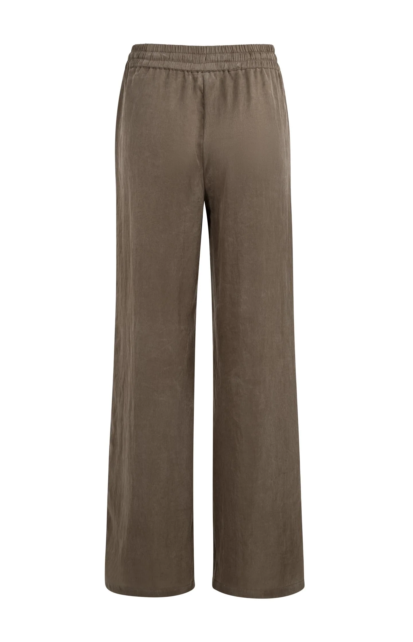 Woven wide leg trousers with elastic waistband - Image 10