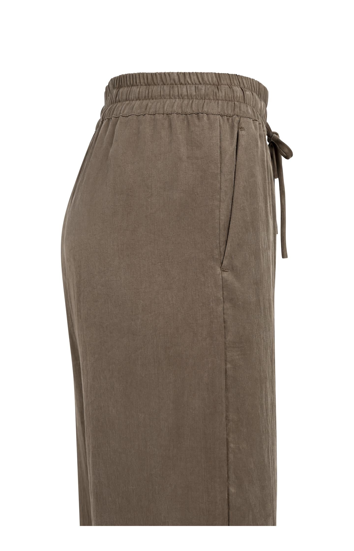 Woven wide leg trousers with elastic waistband - Image 11