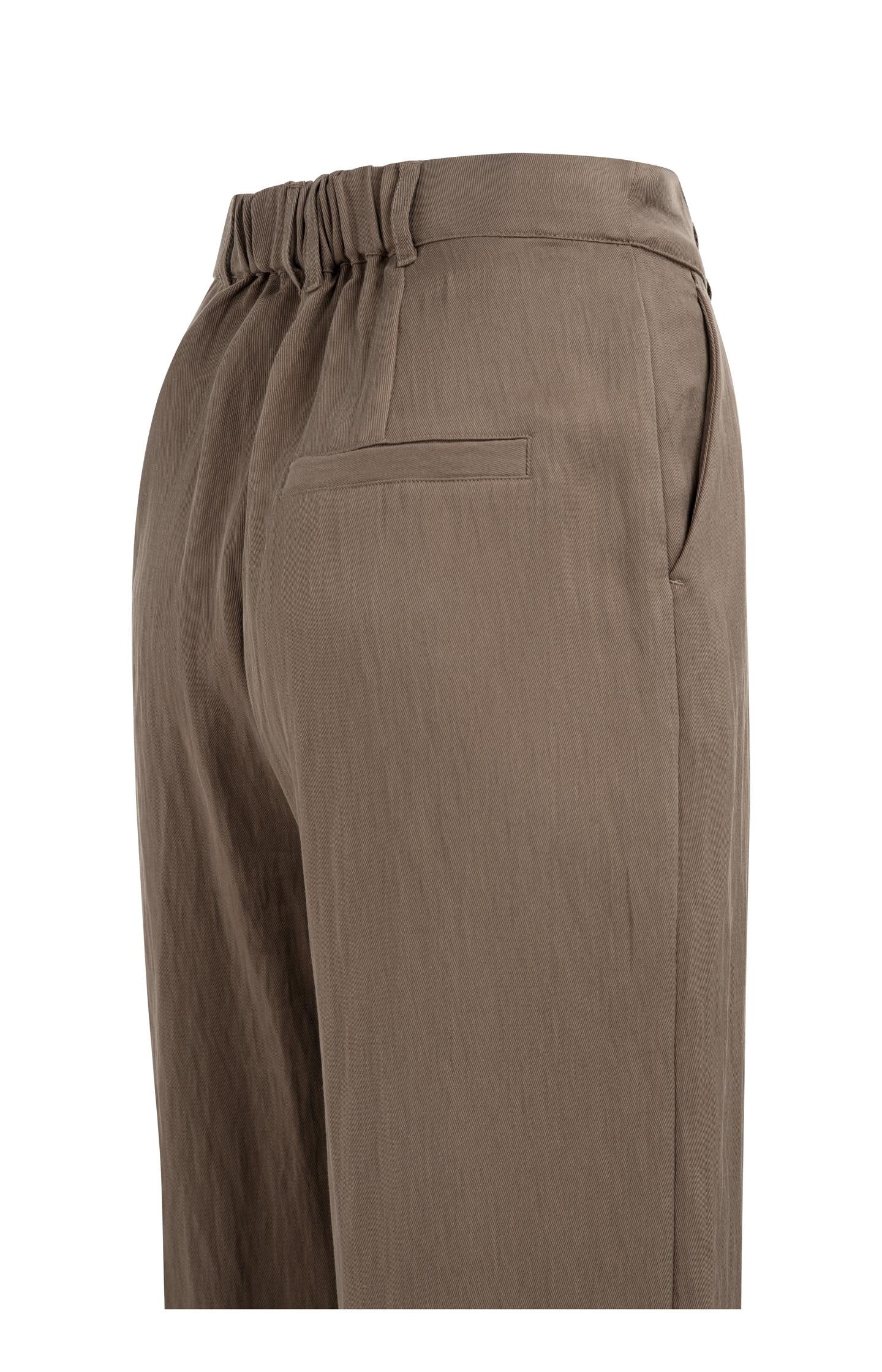 Woven trousers with wide legs and pleats (L30) - Image 3